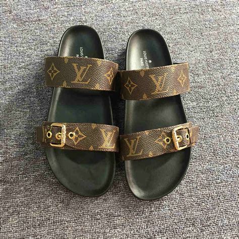 lv flip flops womens|louis vuitton flat sandals women.